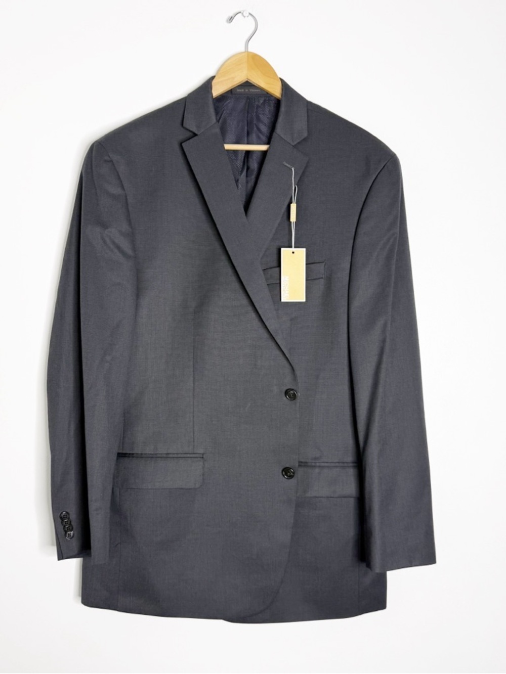 Michael Kors Charcoal Suit Jacket Blazer 48L NWT Two Button Classic